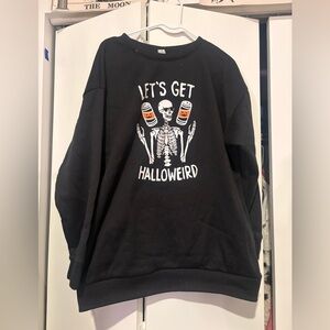 Black Halloween Skeleton Sweater